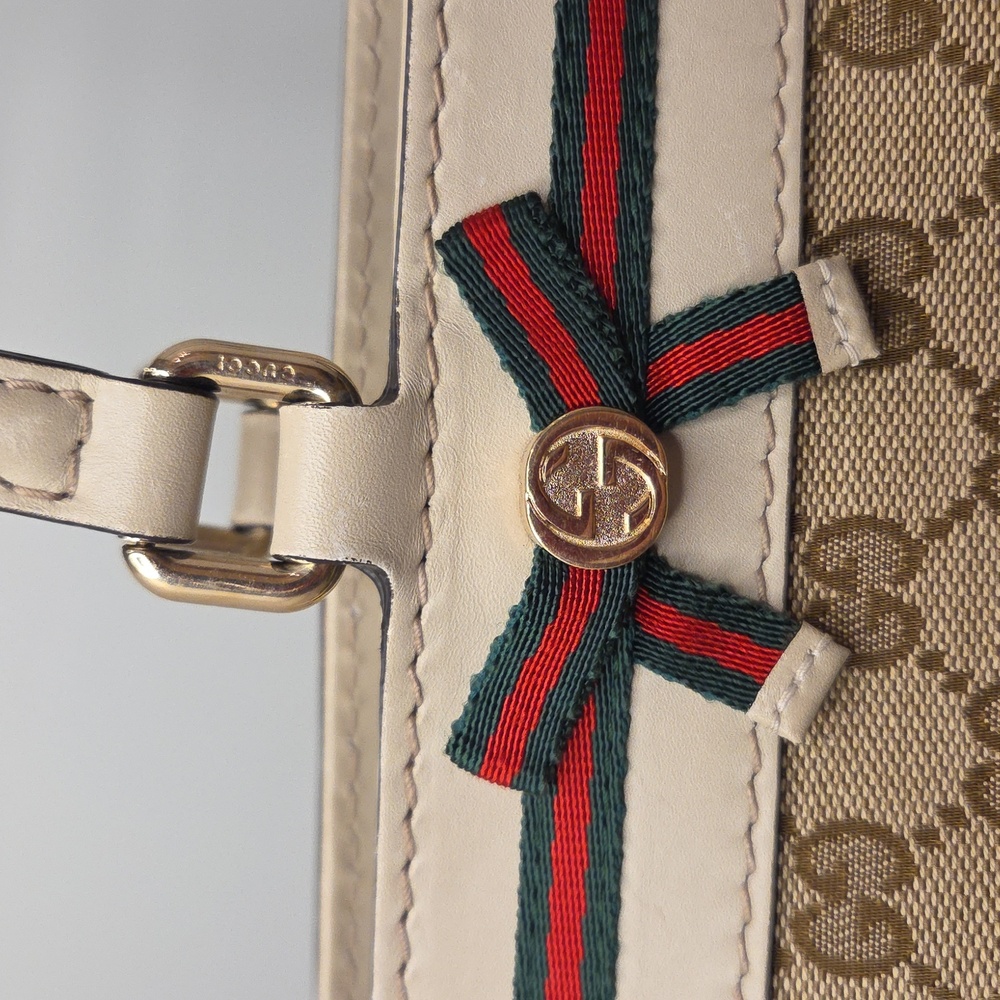 GUCCI vintage 2009 Web Bow Tote, ltd production, excellent collectable condition - Picture 3 of 17